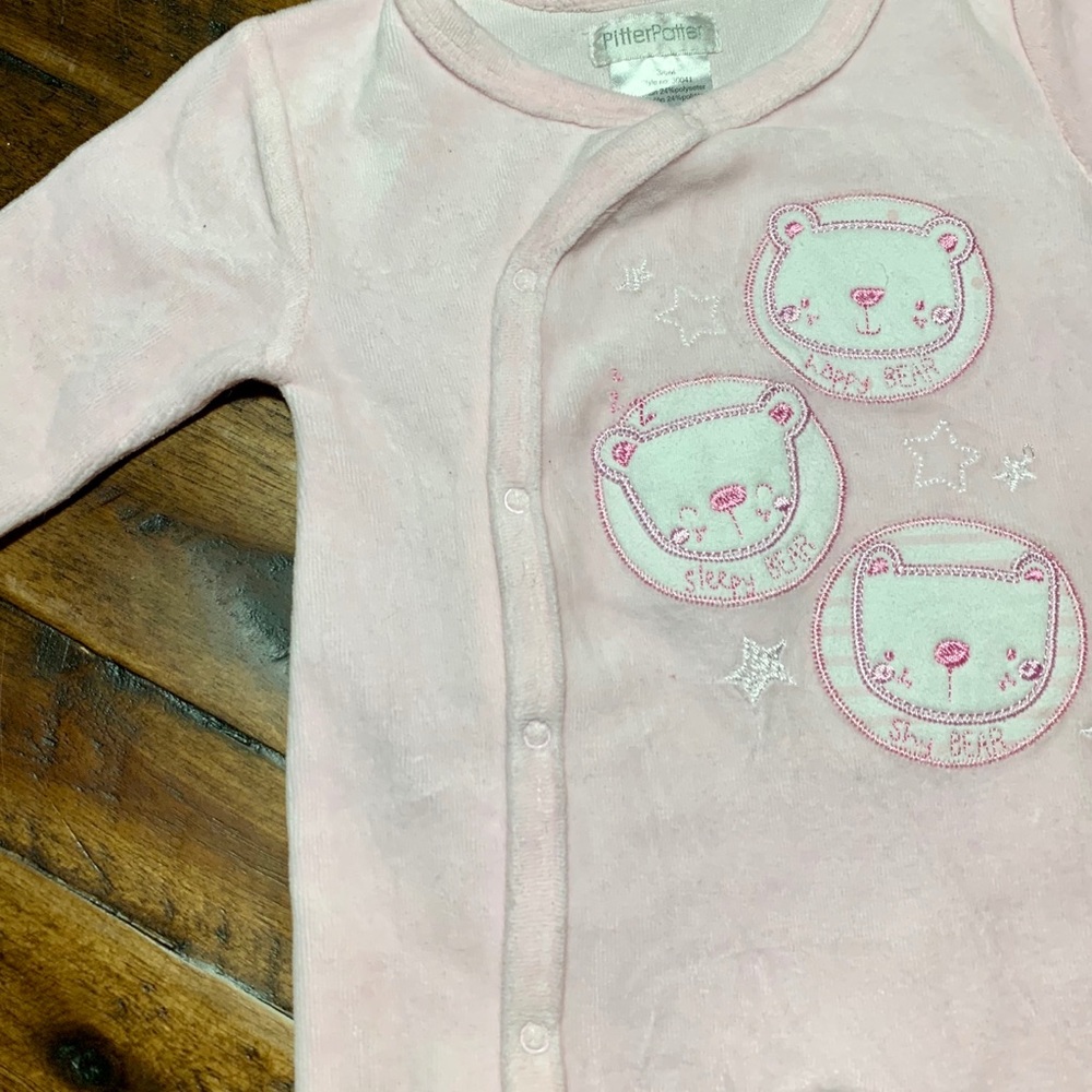 Pitter Patter pink fuzzy footies